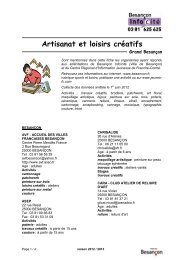 Artisanat et loisirs créatifs - Besançon