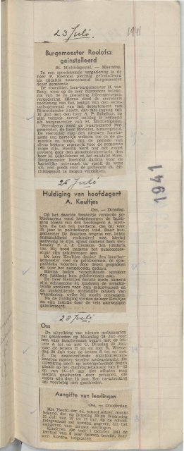 Volksblad 1 oktober 1938 – 20 september 1941