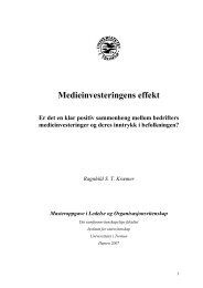 Medieinvesteringens effekt - BI Norwegian Business School