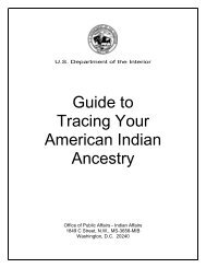 Guide to Tracing Your American Indian Ancestry - Indian Affairs