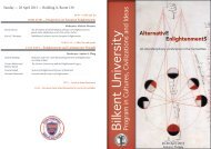 Conference Program - Bilkent University