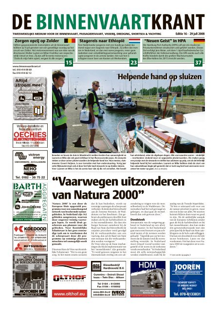 “Vaarwegen uitzonderen van Natura 2000” - De Binnenvaartkrant