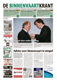 Advies over binnenvaart te simpel - De Binnenvaartkrant