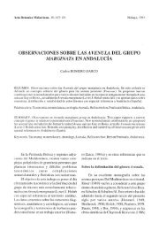 observaciones sobre las avenula del grupo marginata en andalucía