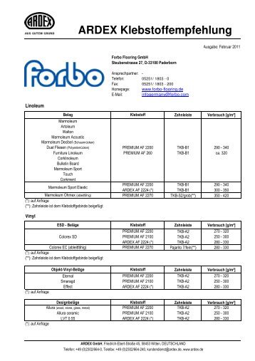 Forbo Flooring - Ardex