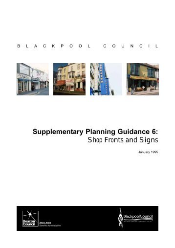 Supplementary Planning Guidance 6: Shop Fronts and Signs