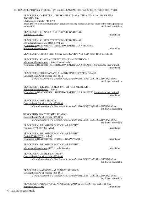 Table of contents - Blackpool Council