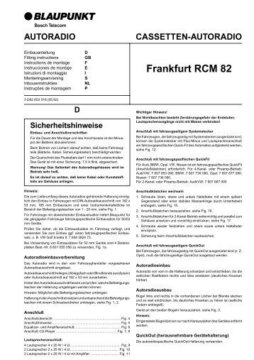 Frankfurt RCM 82 - Blaupunkt