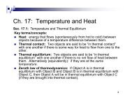 Ch. 17: Temperature and Heat