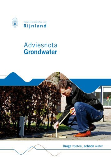 Adviesnota Grondwater - Hoogheemraadschap van Rijnland
