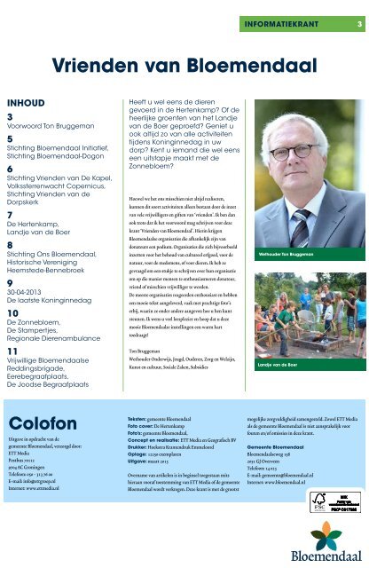 Vrienden van Bloemendaal 2013 - Gemeente Bloemendaal