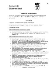 RAADSVERSLAG 2005-11-10 - Gemeente Bloemendaal