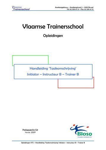 Vlaamse Trainersschool - Bloso