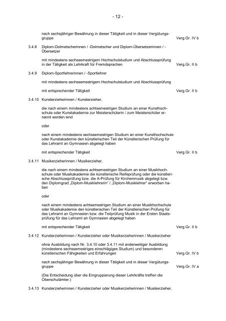 Eingruppierungsrichtlinien 2003 - BLV