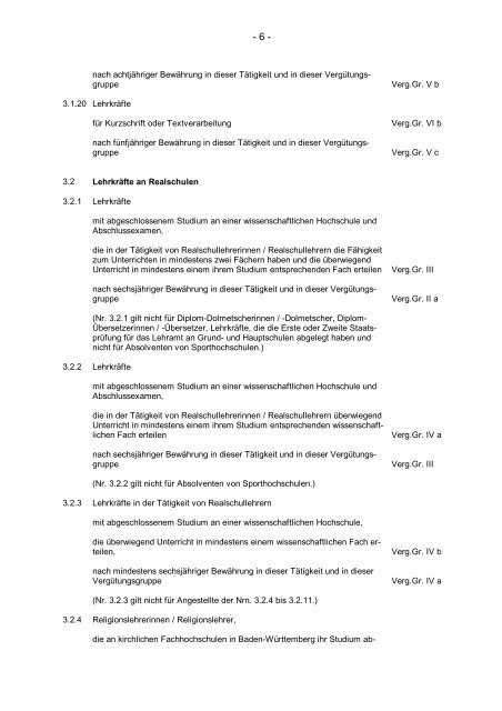 Eingruppierungsrichtlinien 2003 - BLV