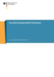 Leuchtturmprojekt Demenz - Bundesministerium für Gesundheit ...