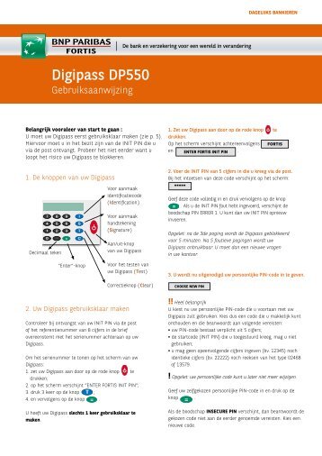 Digipass DP550 - BNP Paribas Fortis
