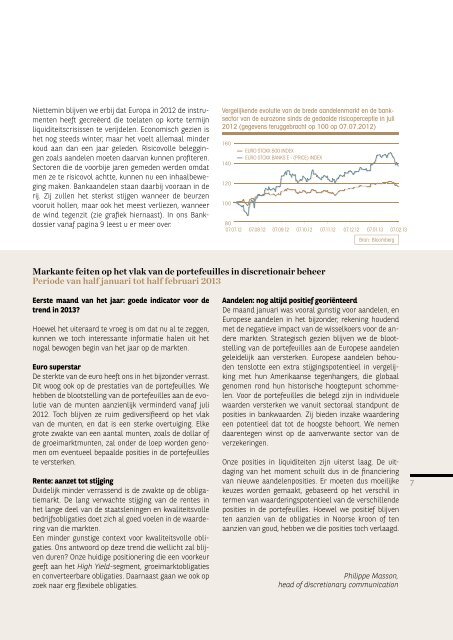 financiële aandelen en obligaties onder de loep - BNP Paribas Fortis