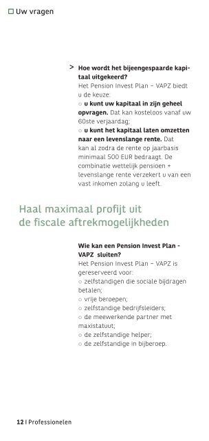Pension Invest Plan - VAPZ brochure (pdf) - BNP Paribas Fortis