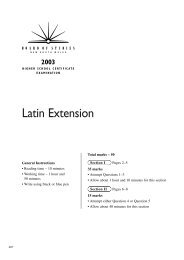 Latin Extension - Board of Studies NSW