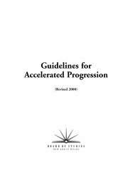 Guidelines for Accelerated Progression - Board of Studies NSW