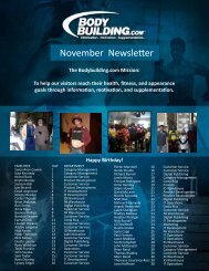 November Newsletter - Bodybuilding.com