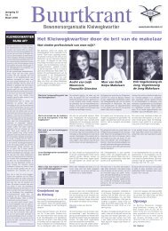 Buurtkrant Maart 2009 - Bewonersorganisatie Kleiwegkwartier