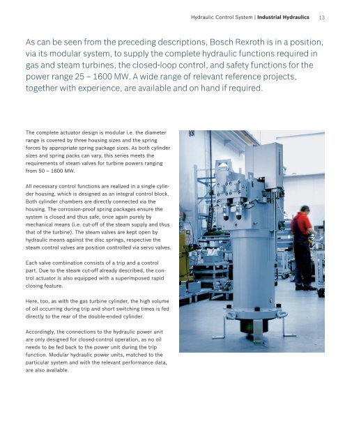 Hydraulic Control Systems in Gas and Steam ... - Bosch Rexroth