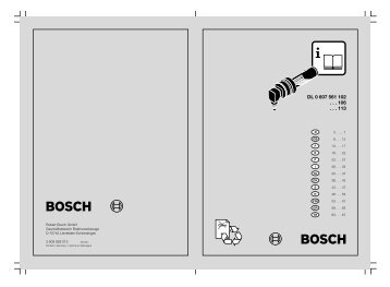 DL 0 607 561 102 . . . 106 . . . 113 - Bosch