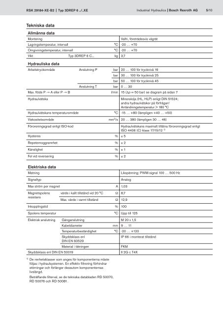 Proportional-tryckreduceringsventil 3-vägsutförande - Bosch Rexroth