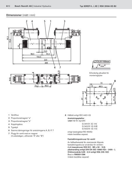 Proportional-tryckreduceringsventil 3-vägsutförande - Bosch Rexroth