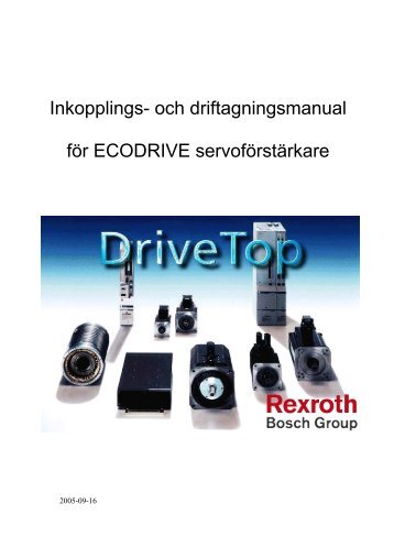 Inkopplings- och driftagningsmanual för ECODRIVE ... - Bosch Rexroth