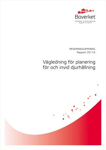 Vägledning för planering för och invid djurhållning - Boverket
