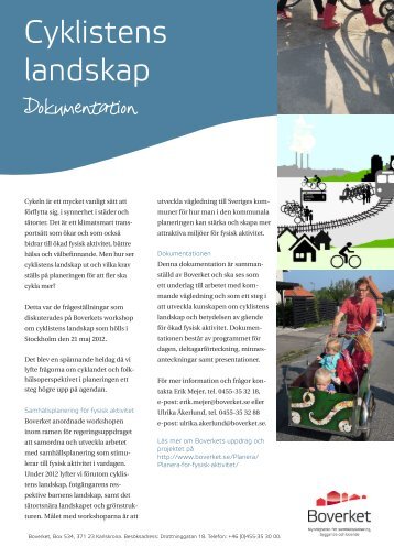 Dokumentation Cyklistens landskap - Boverket