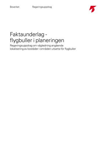 Faktaunderlag - flygbuller i planeringen - Boverket