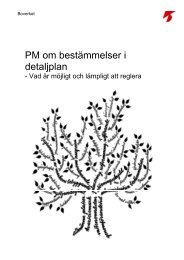 PM om bestämmelser i detaljplaner, Boverket 2008