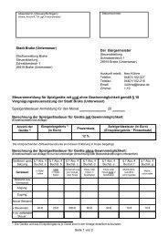 Steueranmeldung für Spielgeräte gemäß der ... - Brake