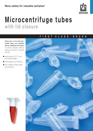 Microcentrifuge tubes - Brand