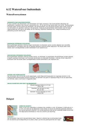 6.12 Waterafvoer buitenshuis - Brico