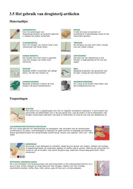 3.5 Het gebruik van drogisterij-artikelen - Brico