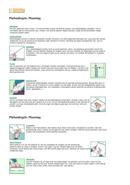9.4 Plafondtegels aanbrengen - Brico