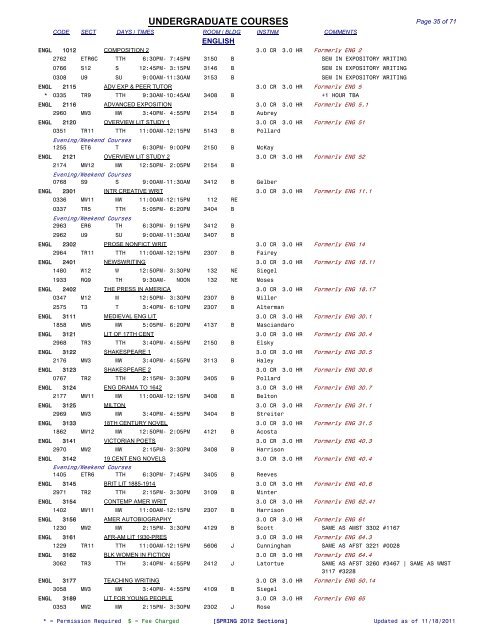 BROOKLYN COLLEGE Course Schedule - Brooklyn College - CUNY