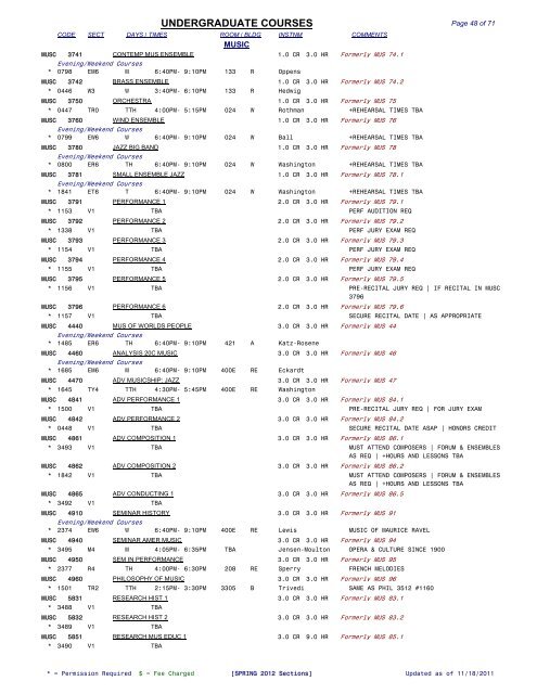 BROOKLYN COLLEGE Course Schedule - Brooklyn College - CUNY