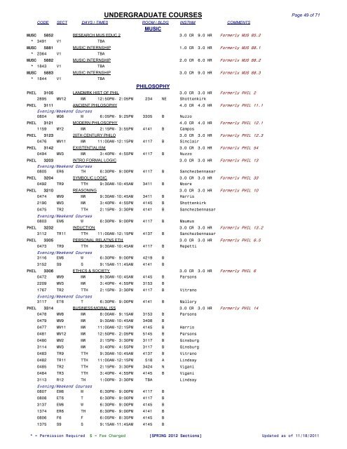 BROOKLYN COLLEGE Course Schedule - Brooklyn College - CUNY