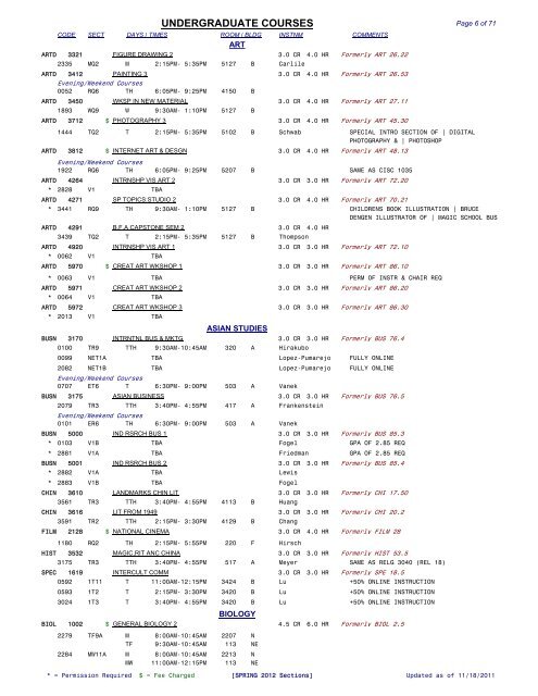 BROOKLYN COLLEGE Course Schedule - Brooklyn College - CUNY