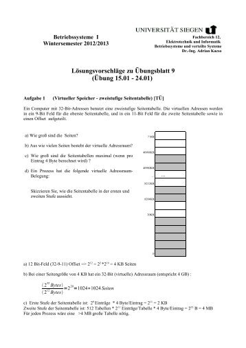 Lösung - Betriebssysteme und verteilte Systeme