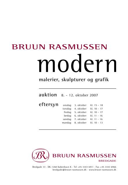 paintings, sculptures and prints - Bruun Rasmussen