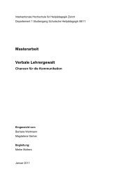 Masterarbeit Verbale Lehrergewalt - BSCW