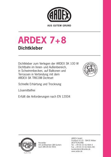 ARDEX 7+8 Dichtkleber 2