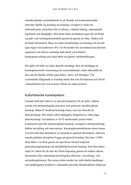 Rapport 2012 01.pdf - Blekinge Tekniska Högskola